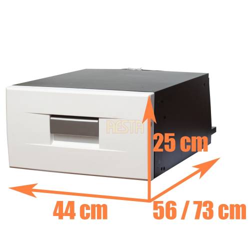White DOMETIC CoolMatic CD 30 drawer fridge for caravan, yacht