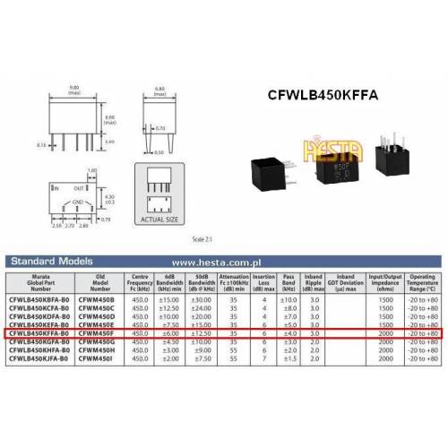 Second Intermediate Frequency Ceramic Filters 3 P U H Hesta